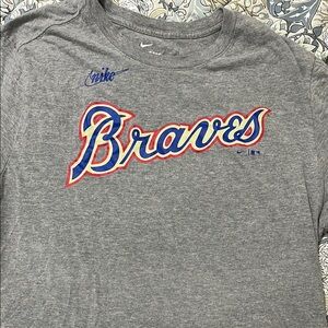 Nike Gray Braves Logo Tee
